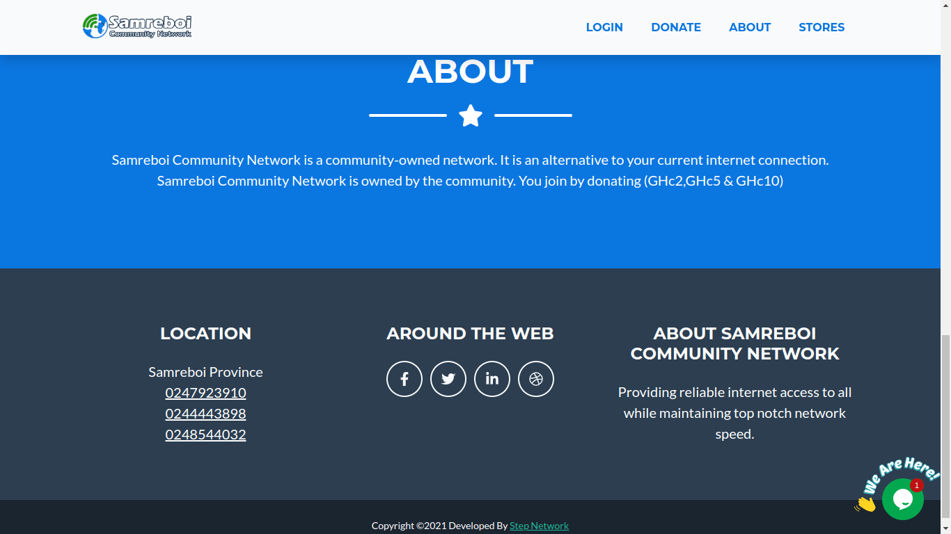Donation website page