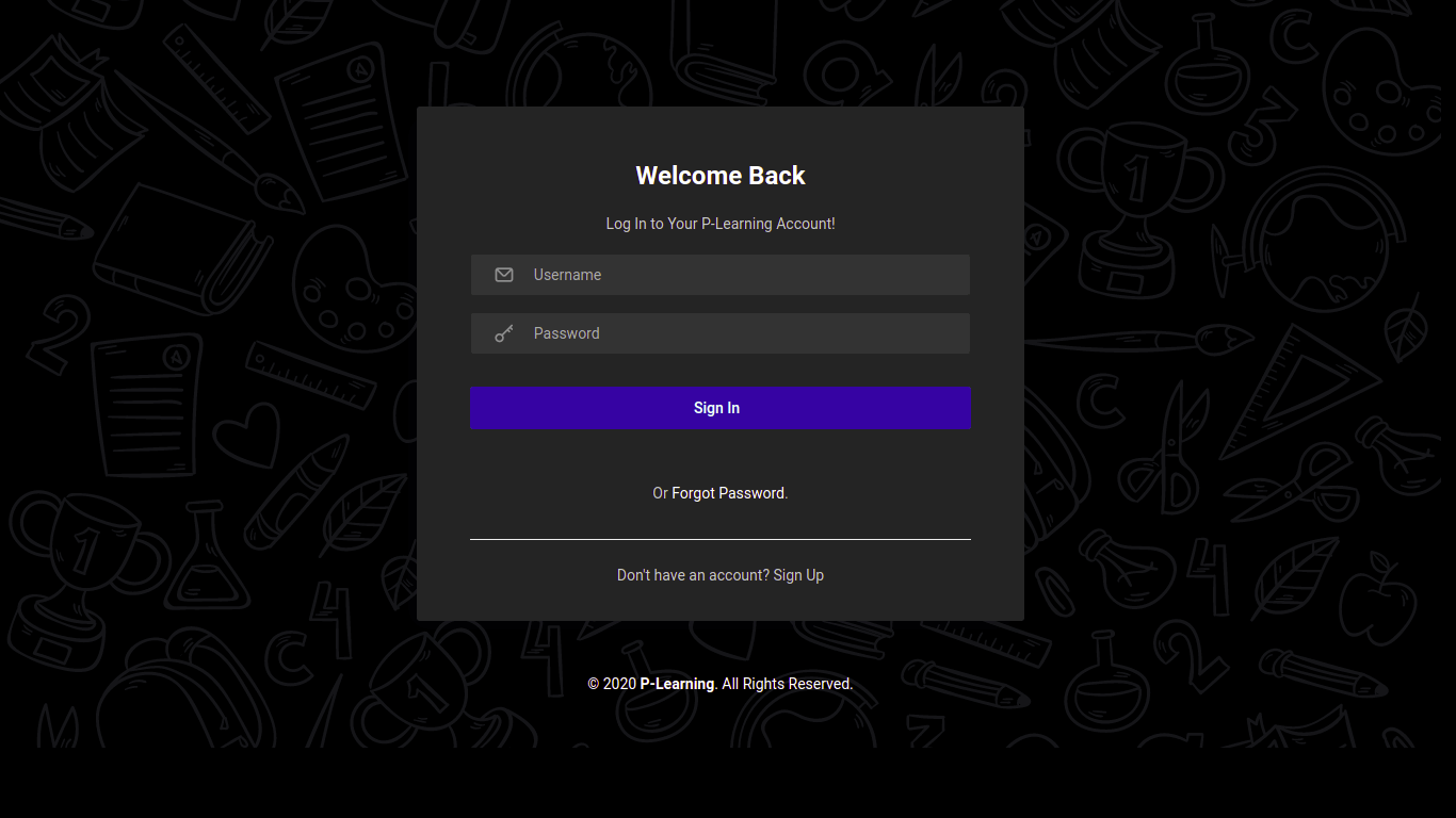 eLearning platform login