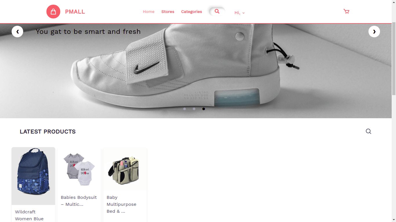 PMALL online marketplace page